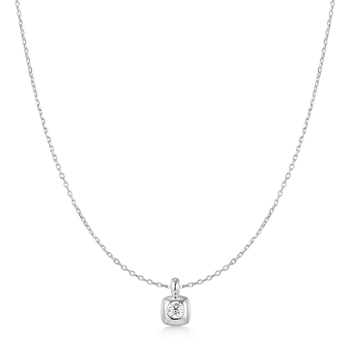  Tide Echo - Colliers maillons - Argent / Rhodié - Zircone - 45cm